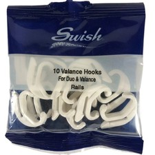 Swish Valance Hooks White 10