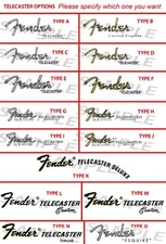 Telecaster waterslide decal - Various Types