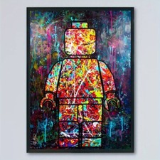 Stunning Lego Graffiti Canvas