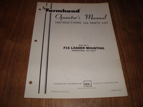 Farmhand m214 f16 - m214-a, loader