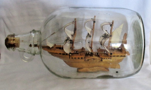 Vintage ship bottle 3 - vintage, a