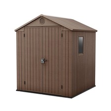 Keter Darwin Apex Garden Storage Shed 6x6ft Brown