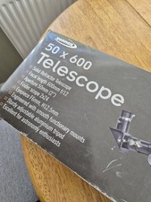 Zennox 50x600 Telescope Solid Refractor Adjustable Tripod Boxed. 