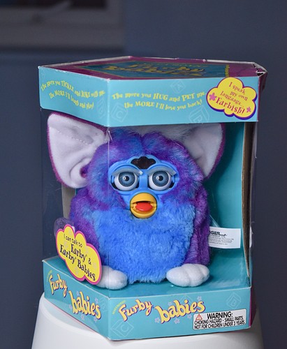 1999 furby baby rare blue - baby,