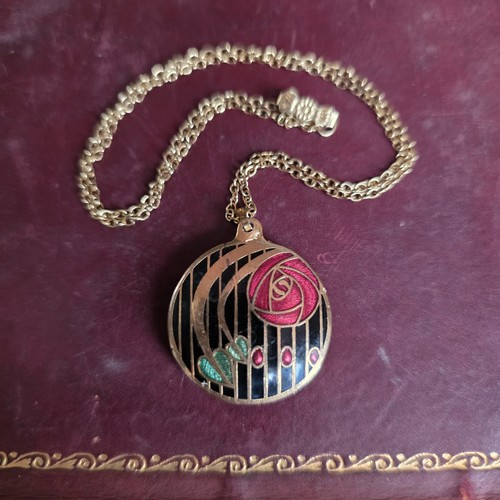 Double pendant enamel gold - double,