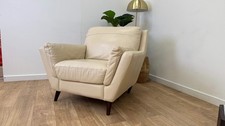 Sofology Fellini Leather Chair Hampshire Cream