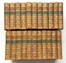 WILLIAM MAKEPEACE THACKERAY'S WORKS, COMPLETE IN 22 VOLUMES, LEATHER BOUND, 1869