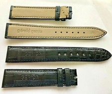 1 GERALD GENTA 18mm GEFICA BLACK strap band racing watch leather strap
