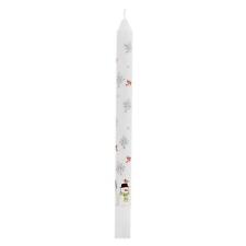 Countdown To Christmas Advent Dinner Candle - Snowman And Snowflake Design