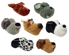 Mens Womens Kids Novelty Funny Shuby Do Dog Slippers Grey Brown Dalmatian Gift