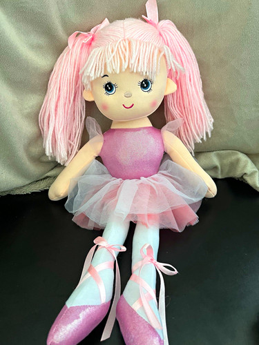 Pink ballerina rag doll plush - ballerina,