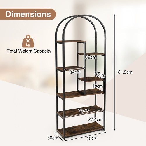 Industrial arched bookcase - arched,