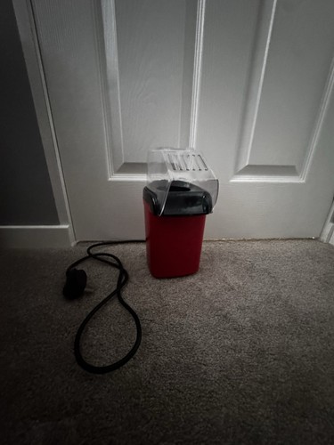 Red electric hot air popcorn - red,