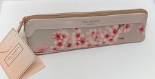 TED BAKER Triangle Patent Pink Cosmetic Bag / Pencil Case NWT £22
