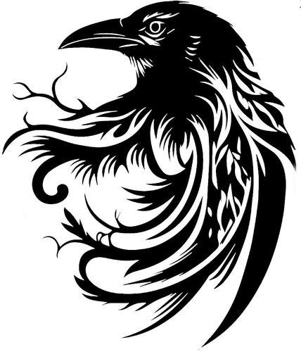 Extra large viking - large, raven