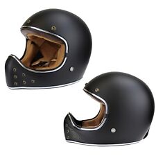 VIPER F701 MX RETRO VINTAGE FIBREGLASS OFF ROAD MOTORCYCLE HELMET MATT BLACK