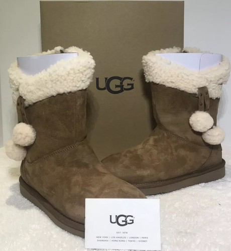 Ugg plumdale cuff short pompom - plumdale,