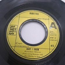 Rubettes - Baby I Know 7"