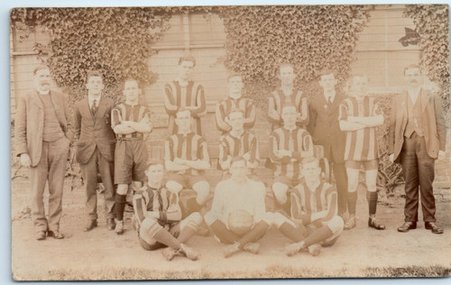 Postcard football team - postcard,