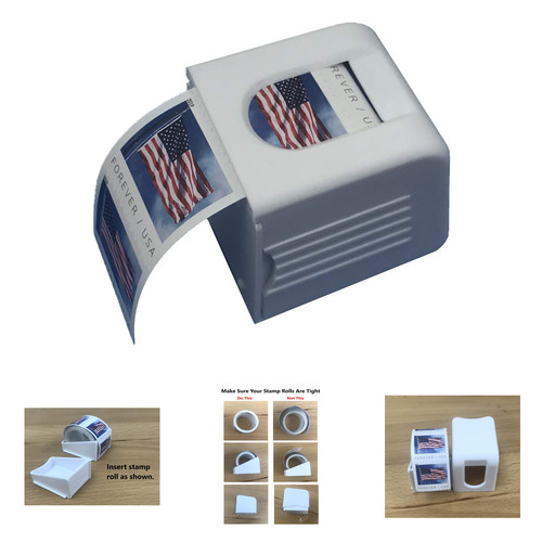 Postage stamp dispenser roll - dispenser,