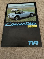 Vintage Covertible 3000S TVR 6 Page Fold Out Brochure 1978