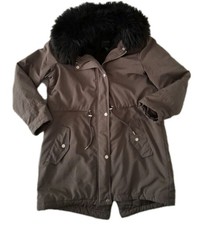 Beautiful Women's NEW LOOK HOODED OLIVE PARKA COAT, WOMEN'S SIZE UK 14.