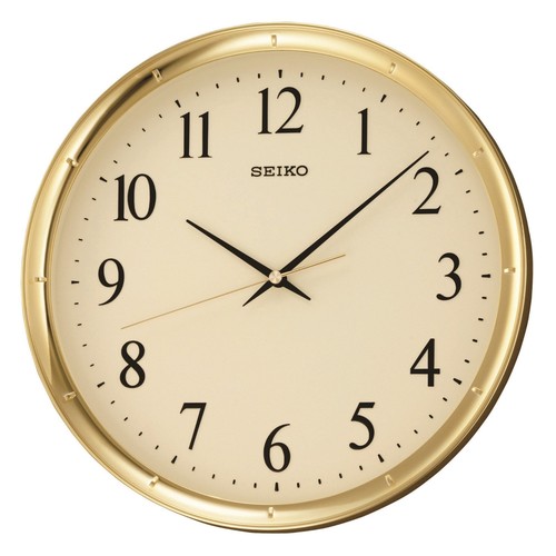 Seiko gold finish round wall - finish,