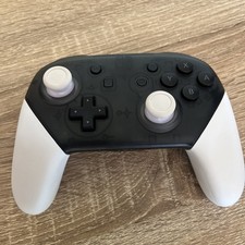 Nintendo Switch Pro Controller Official modified white handles and thumb sticks