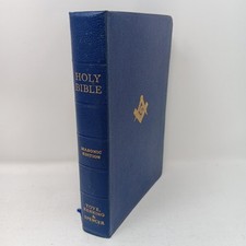 Masonic KJV Edition Holy Bible Collins 1951 IONA Text Edition With Original Box