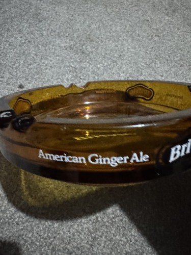 Vintage amber britvic ash tray - amber,