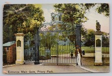 Decorative wrought iron Main Gate entrance, Priory Park