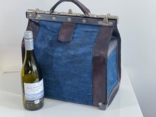 Rare Antique leather Gladstone