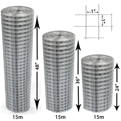 Welded wire mesh - wire, 1"x1"