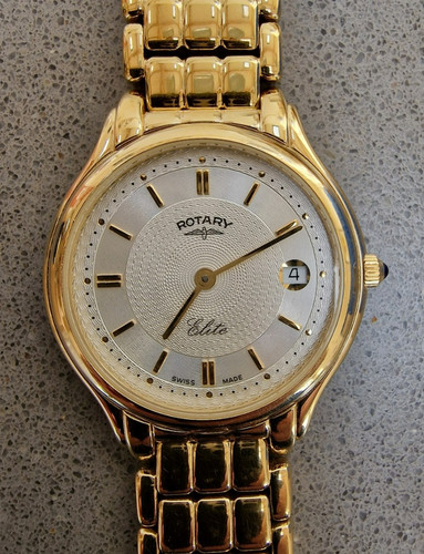 Rotary quartz mens watch gold - rotary,