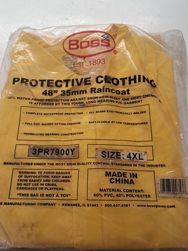 Boss yellow pvc - boss, pvc-coat