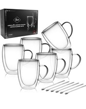 LIBWYS 6 Pack Glass Double