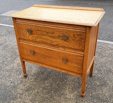VINTAGE 1950'S OAK 2 DRAWER