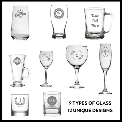 Personalised engraved glass - personalised,