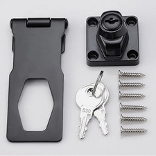 Locking Hasp and Staple with Keys Padlock Garage Wardrobe Lock Cupboard Shed UK