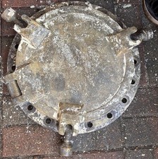 J & J Woods Rainhill Dead Light Port Hole and Cover Vintage Antique Brass