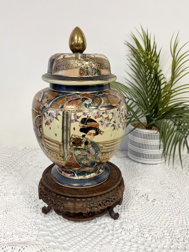Vintage hand painted satsuma - painted,