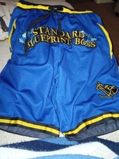 WWE Authentic Blue "Standard Blue Boss" Sasha Banks  Shorts Size Large 