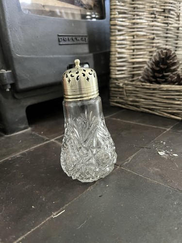 Vintage cut glass sugar - sugar, shaker