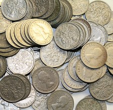 100 clean sixpences - 100,