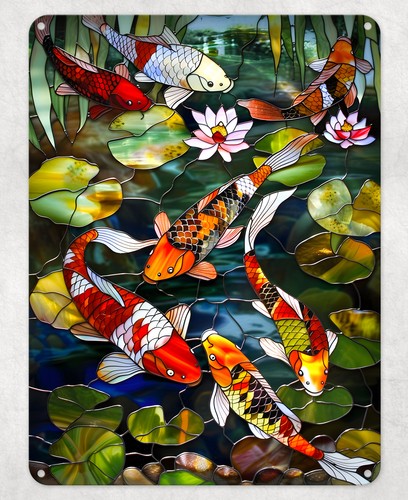 Glass japanese koi - glass,