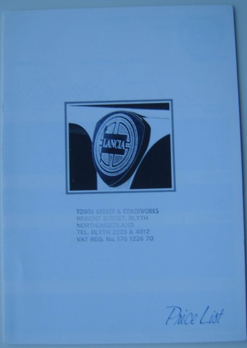 Lancia price list 1986 - lancia,