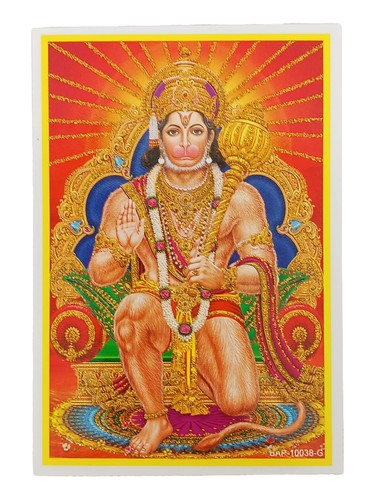 Hanuman hindu god glossy - hindu,