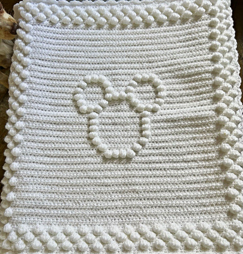 White knitted crochet - white,
