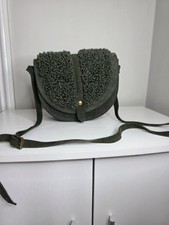 Green Leather Bag Fur Shoulder Bag Small Strap Handbag Women's New Fashion