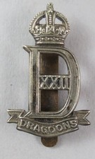 Military cap badge - military, 22nd